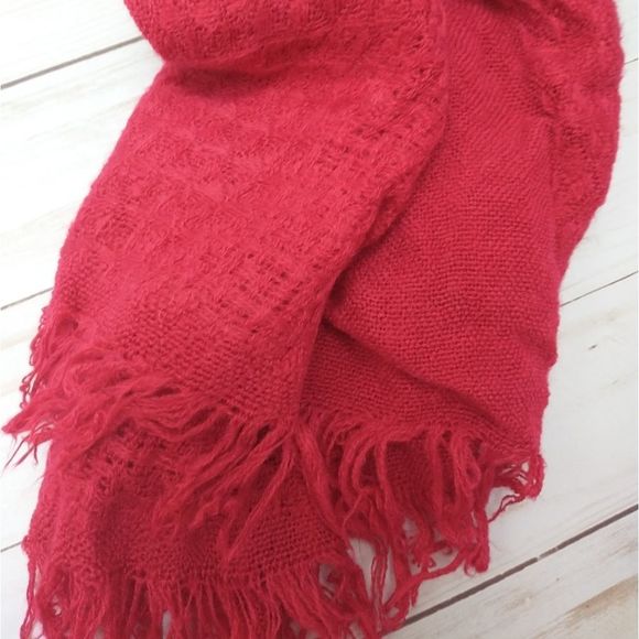 NWT Woolrich Basket Weave Red Wrap - Picture 2 of 4